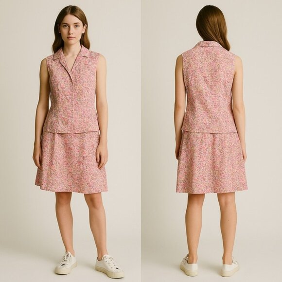 Vintage April Cornell Ditsy Floral Skirt Set - Picture 1 of 9